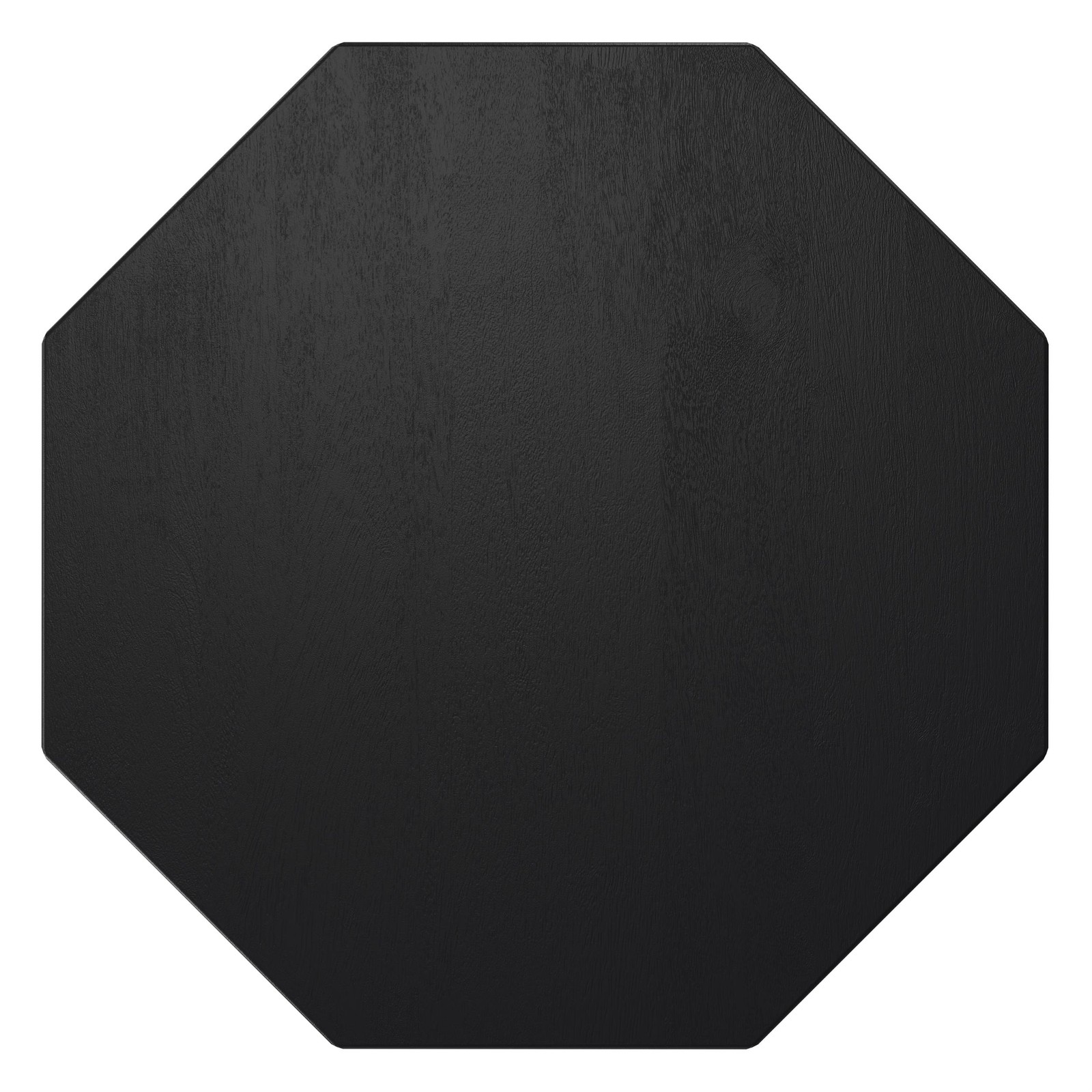 Kurt ACACIA WOOD 15″ Wide Polygon Side Table in Black & Fully Assembled