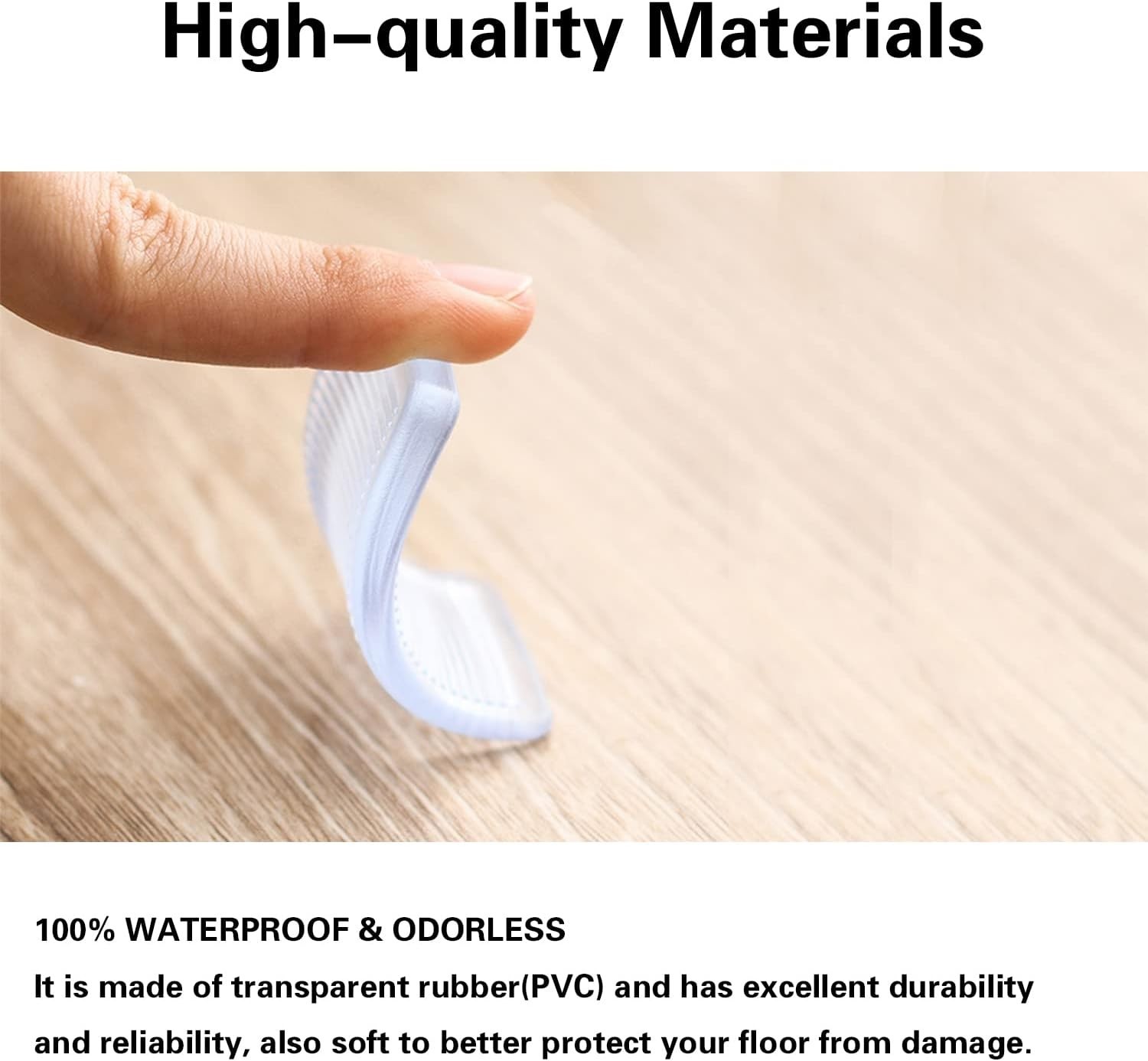 8-Pack Clear Plastic Table Shims – Non-Slip Level Wedges for Furniture Stability