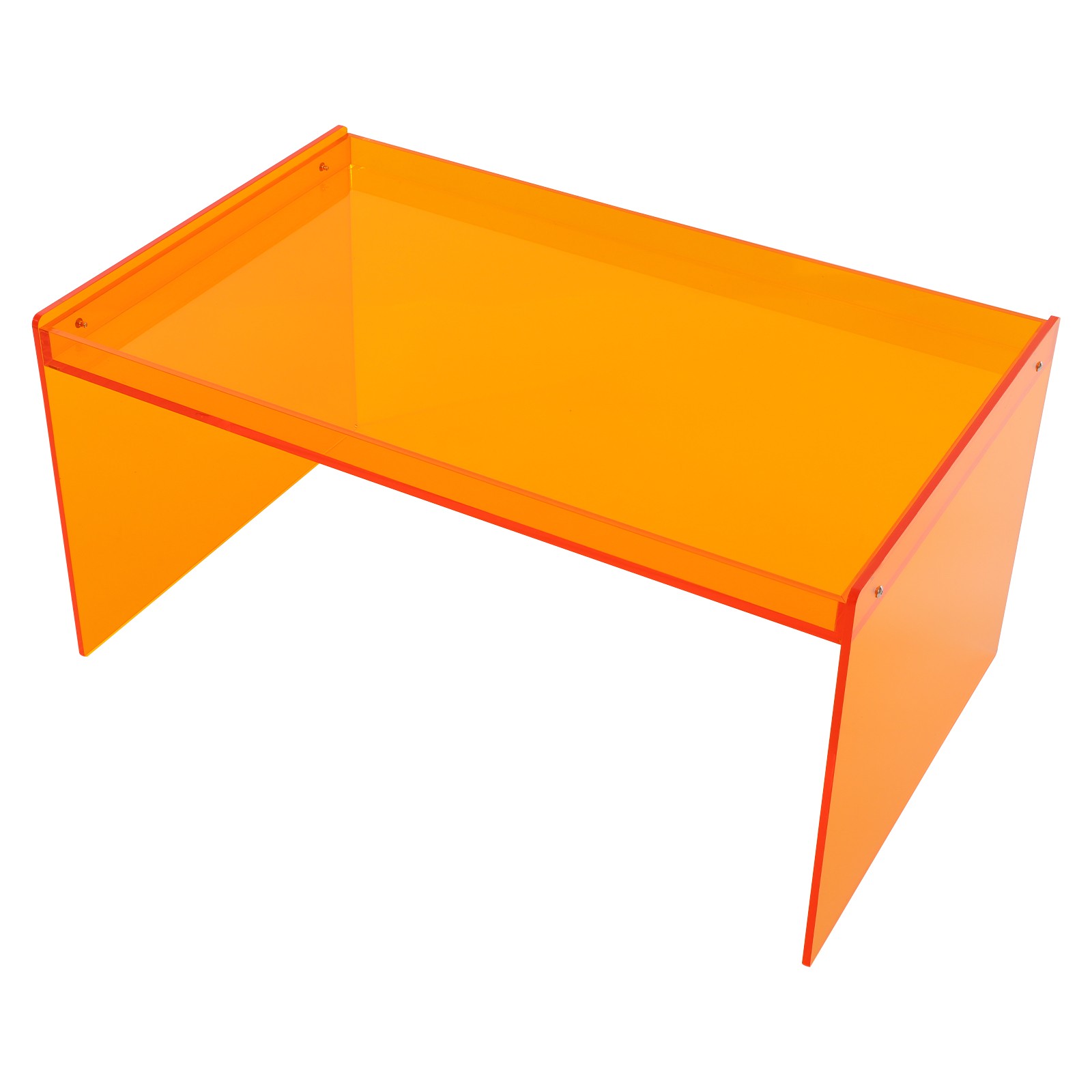 50kg Load Orange Indoor Laptop Desk 80*50*40cm Coffee Table Modern Acrylic Table
