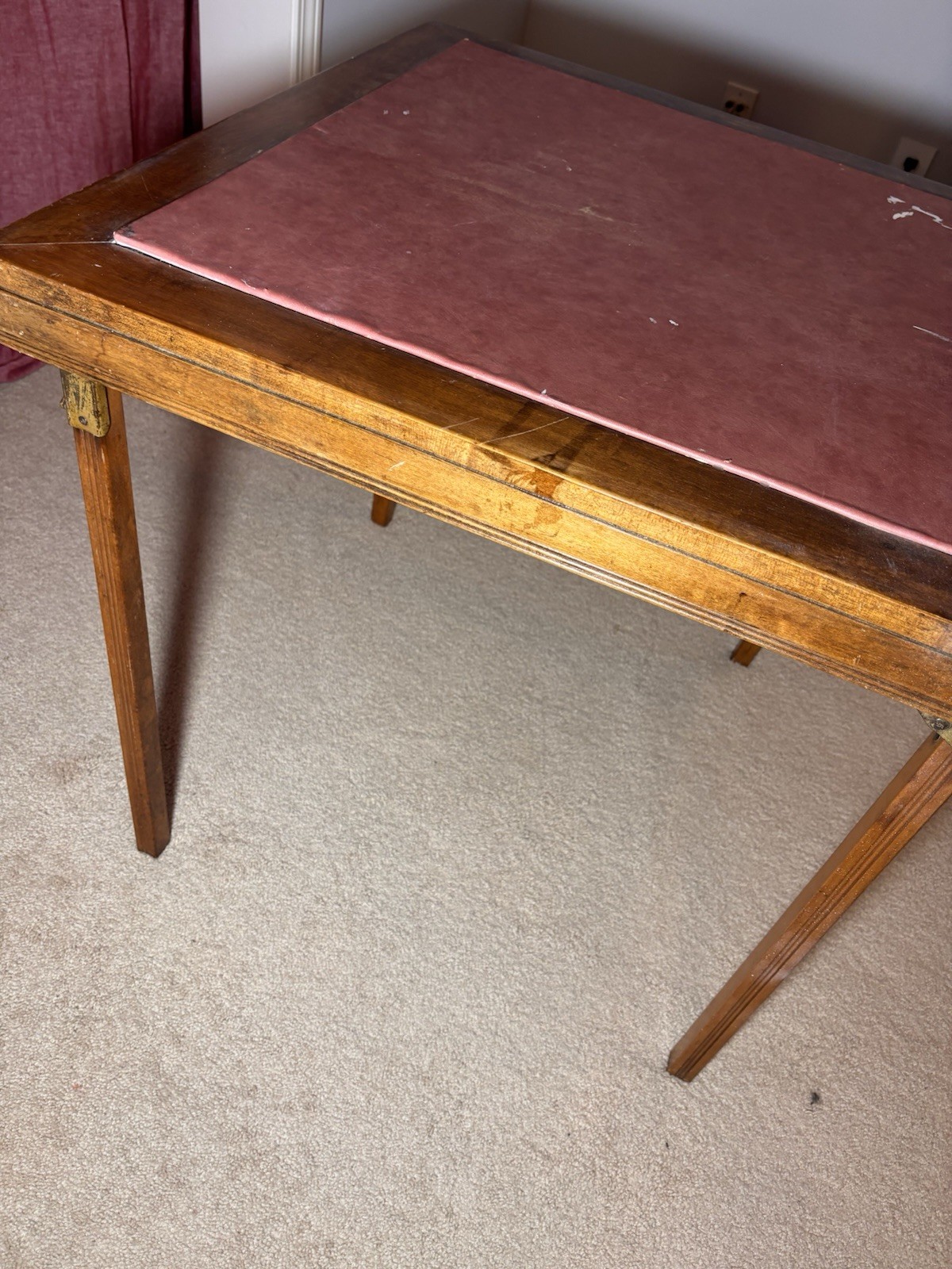 Vintage Card Table Leg O Matic 29″x29″ Folding Wood Table