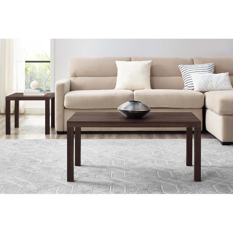 Parsons Coffee Table Minimalist PVC Hollow Core Storage Small Space Assembly New