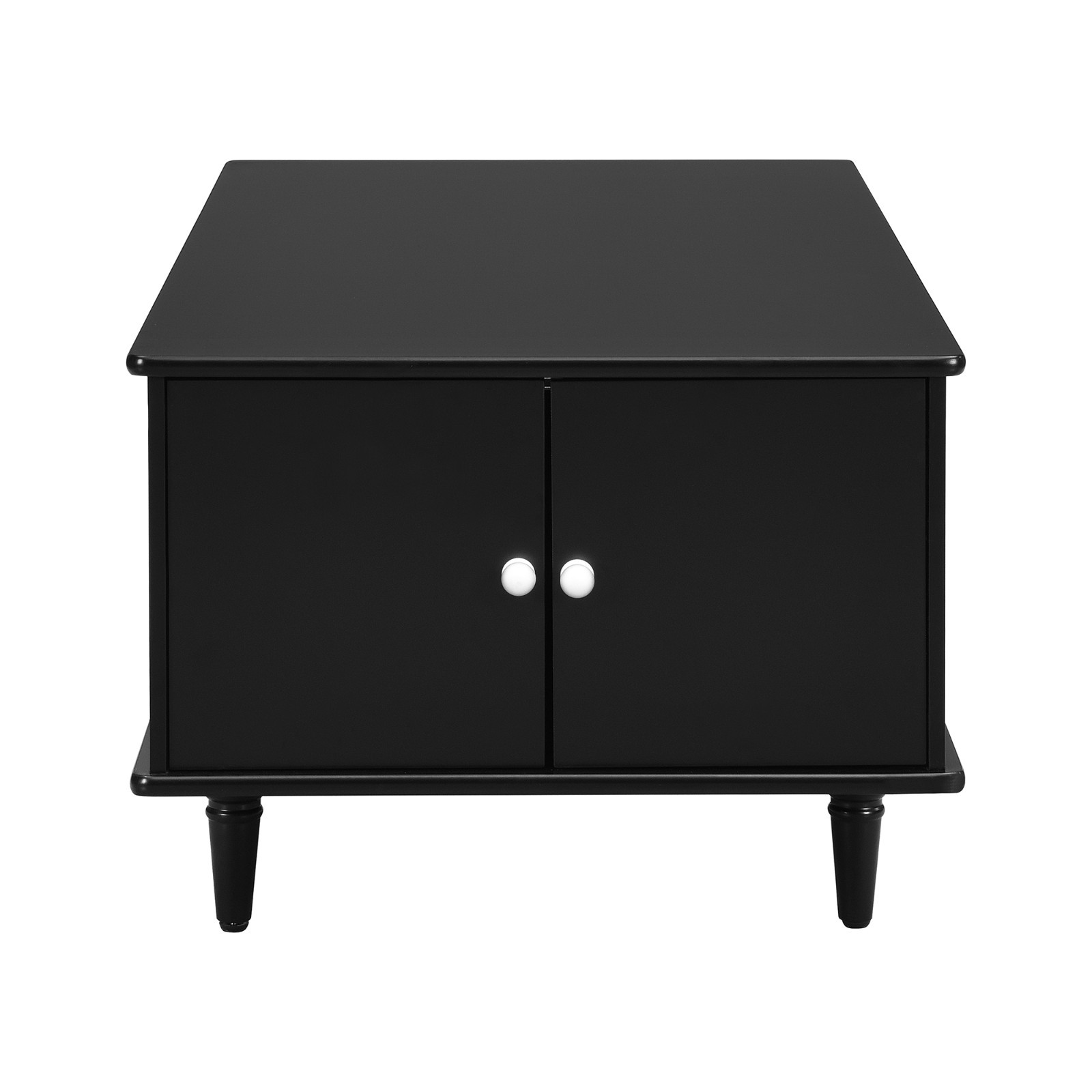 Modern Rectangle Coffee Table Center Table With Storage Drawers Solid Wood Legs