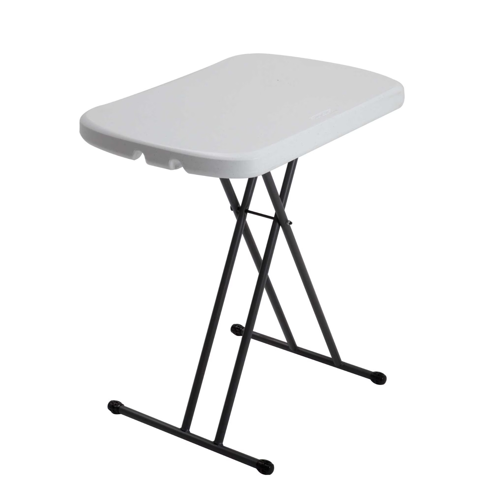 Lifetime 26 in Rectangle Table, Indoor/Outdoor Light Grade, White Granite