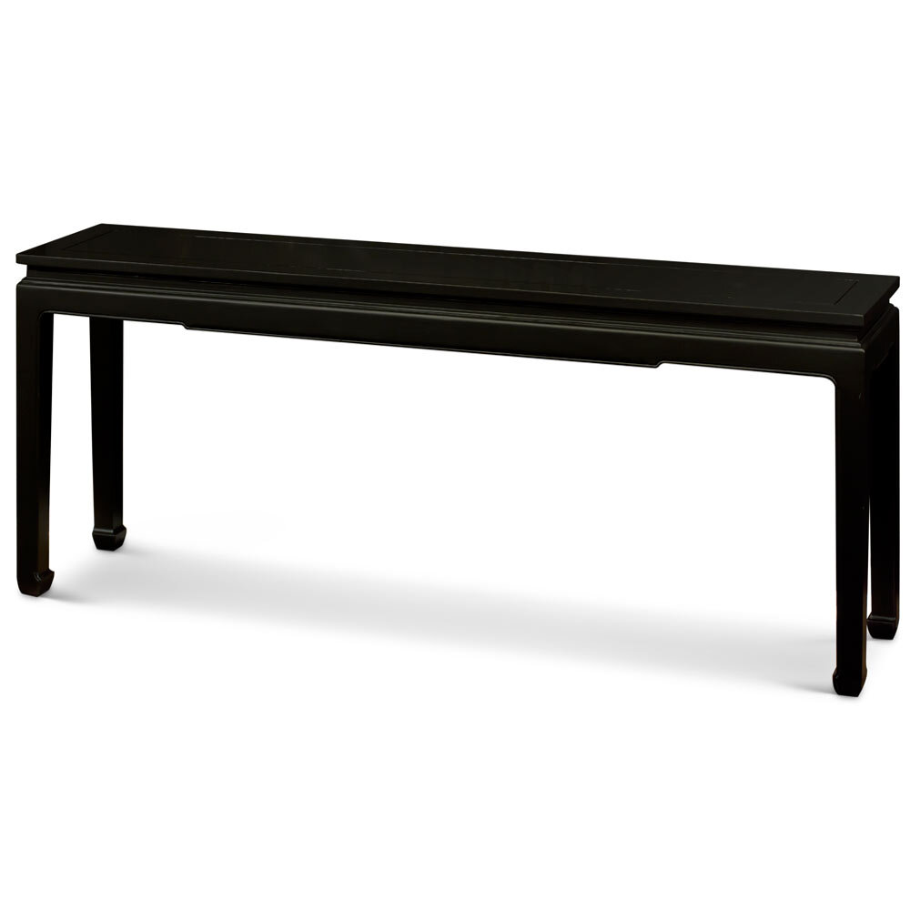 US Seller – Black Elmwood Zen Style Asian Console Table