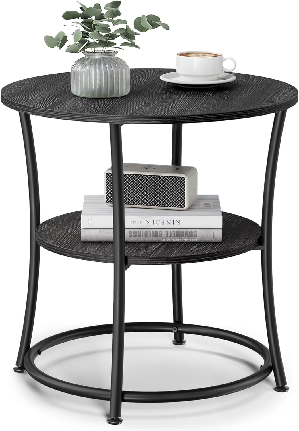 Modern 21.7-Inch Round Side Table – Quick Assembly & Stylish Design for Any Room