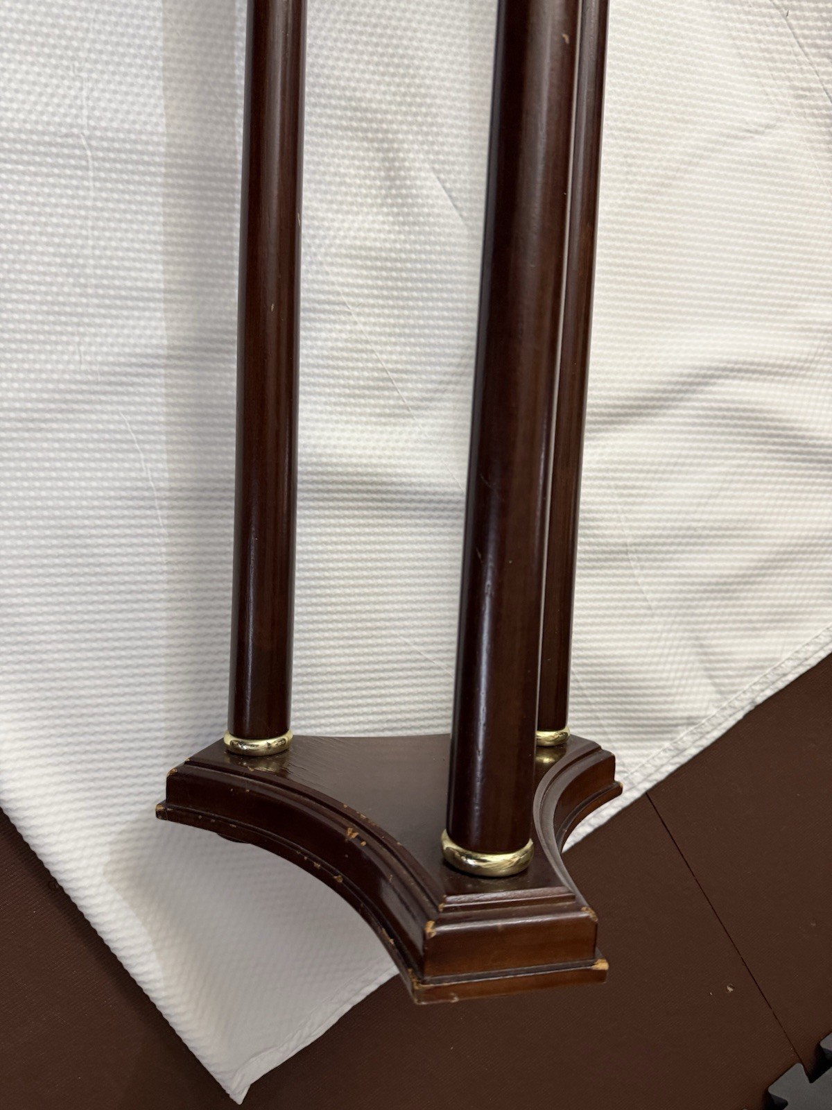 Vintage Regency Style Green Marble Top Pedestal Plant Stand