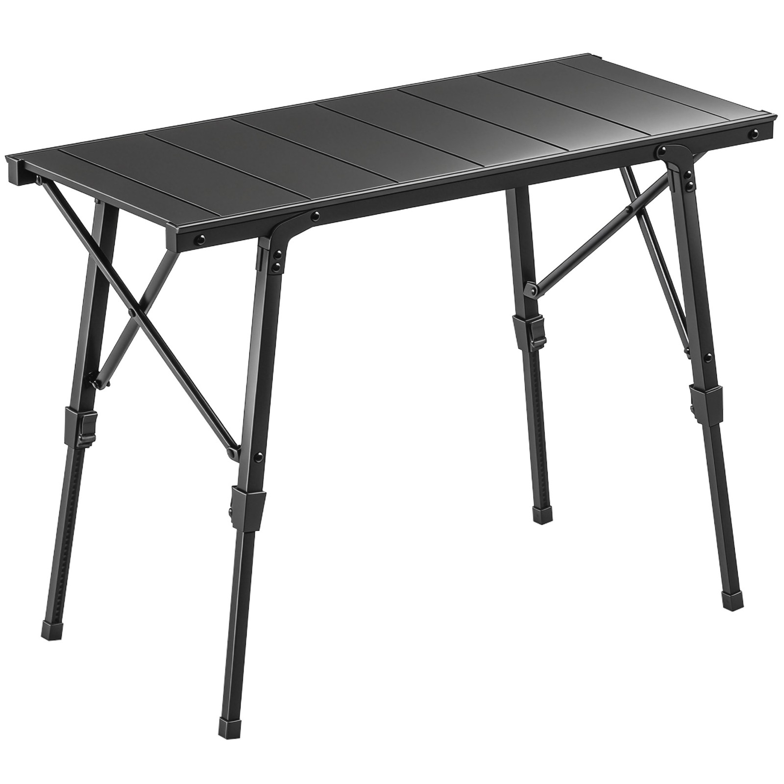 Folding Picnic Table Adjustable Height 35″ x15.7″ , Black