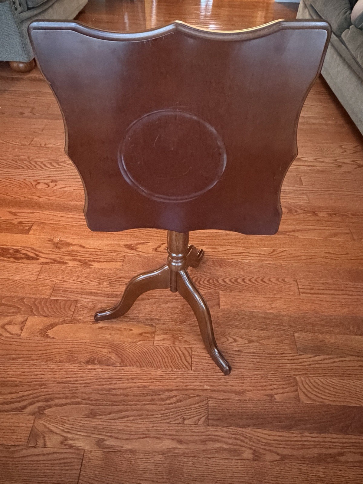 Vtg 1994 Bombay Company Wood Accent Tilt Square Side Table Plant Stand Folding