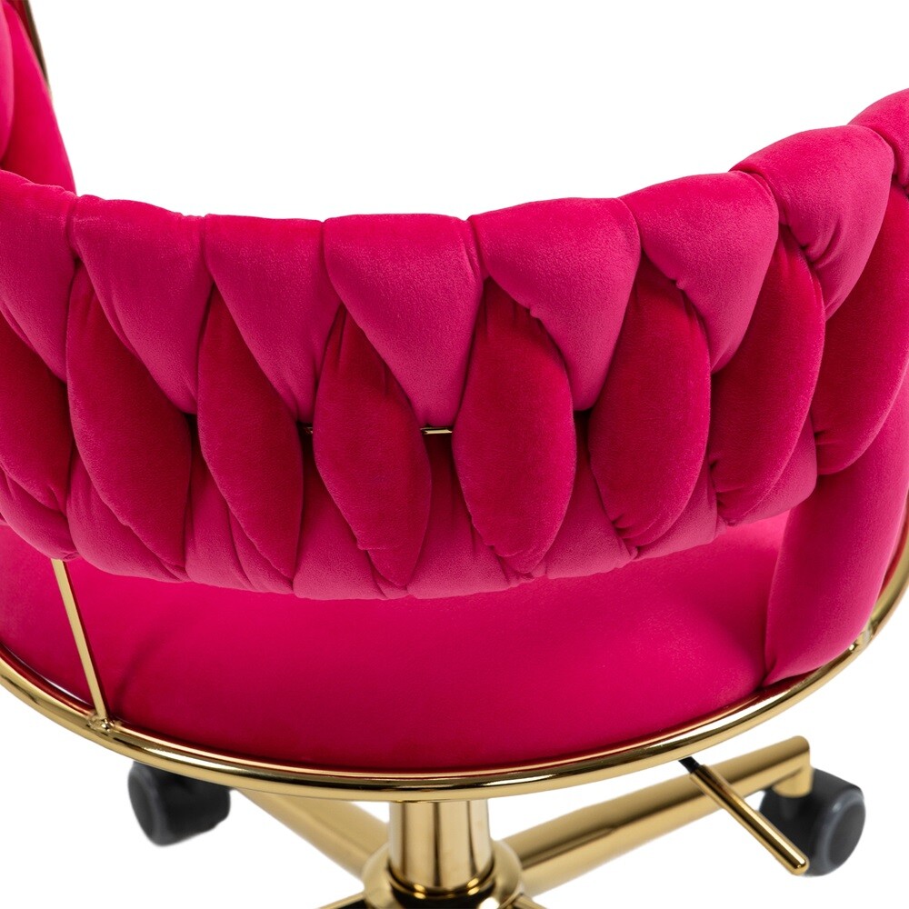 Home Office Desk Chair, Vanity Chair, Modern Adjustable Home Chair – Rose Red