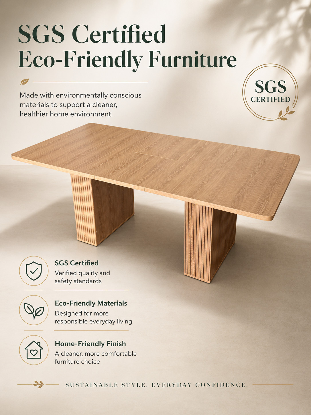 Expandable dining Table with Storage Minimalist Dining Table for 6-10 People