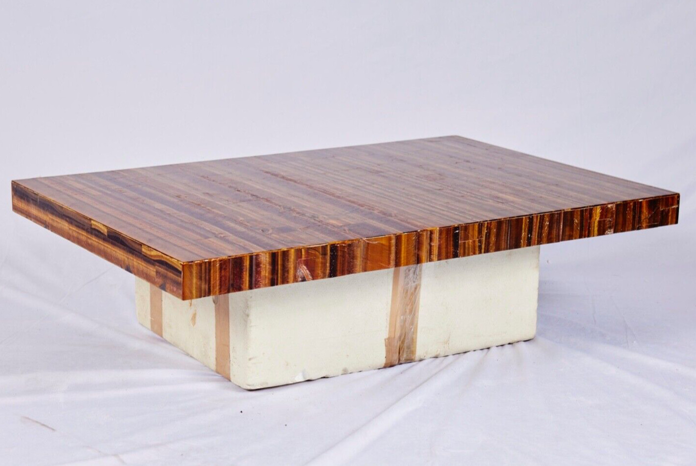 Tiger eye inlayed table top