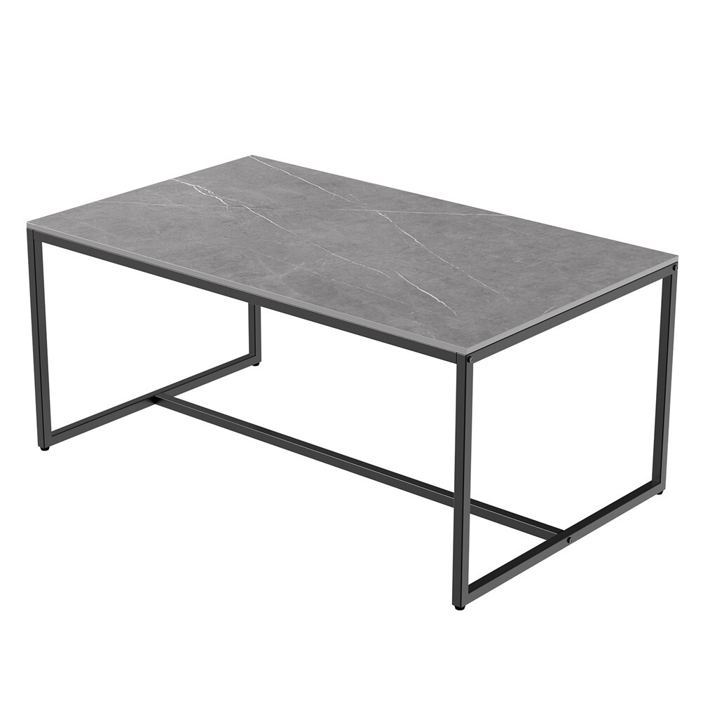 Unique Modern Marble Rectangle Coffee Table Living Room Accent Sofa Center Table