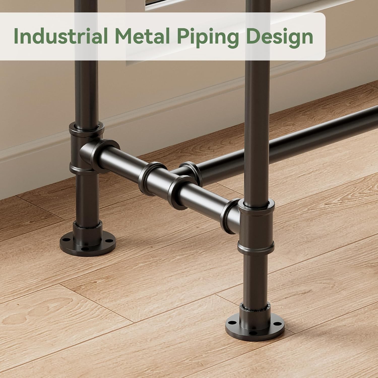 70.9” Solid Wood Bar Table Industrial Narrow High Top Bar Unit for 6-8 People