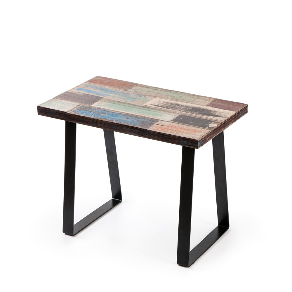 Greenage Side Table Reclaimed Wood Small Accent Coffee End Table Rectangular