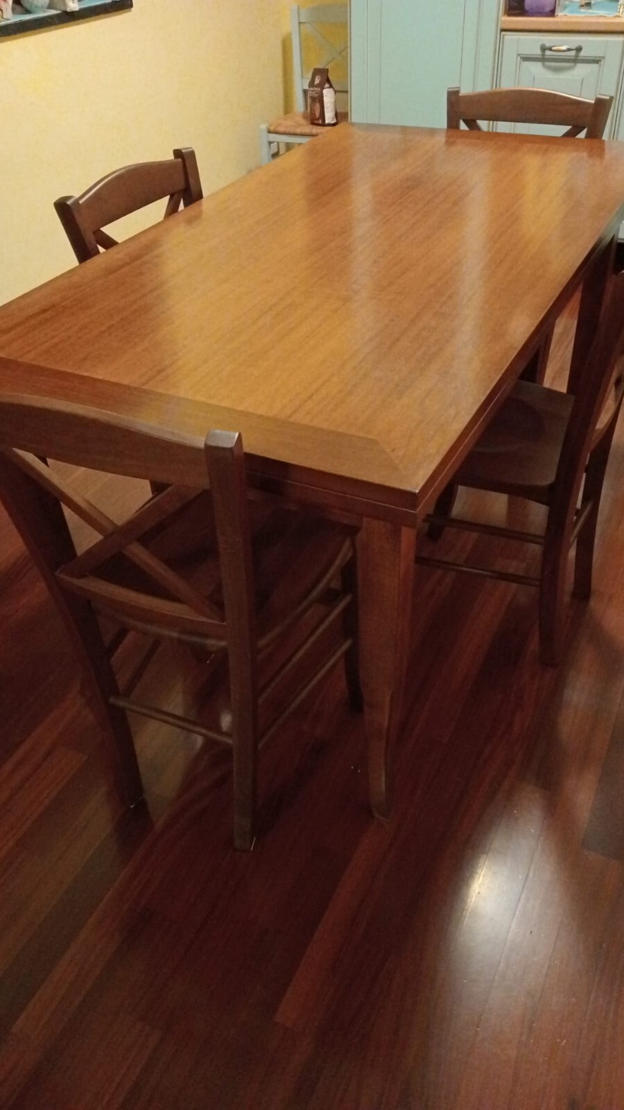 Extendable Rectangular Table Arte Povera Bassano Finish Sabre Legs