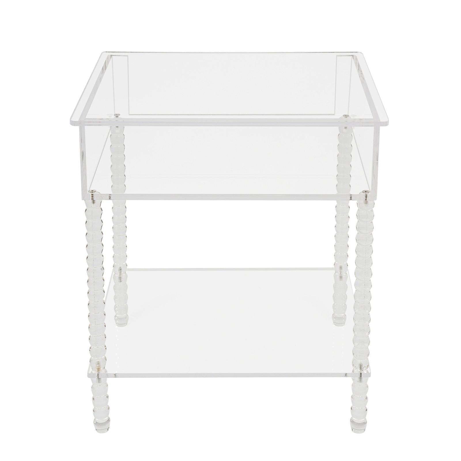 Acrylic Side Table End Table With Storage Nightstand For Living Room Bedroom