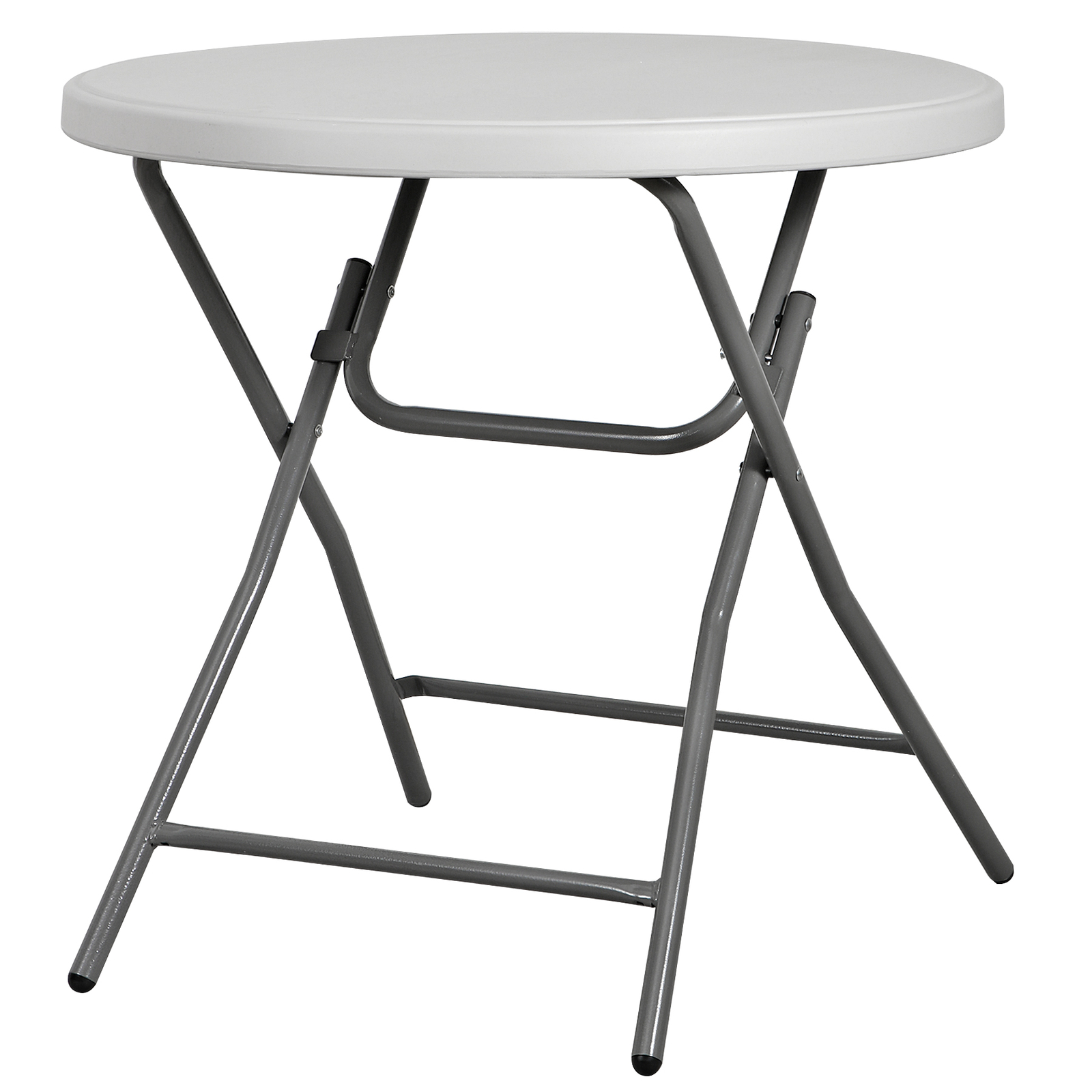 32″ Folding Table Round Plastic Cafe Dining Card Table In/Outdoor Party White
