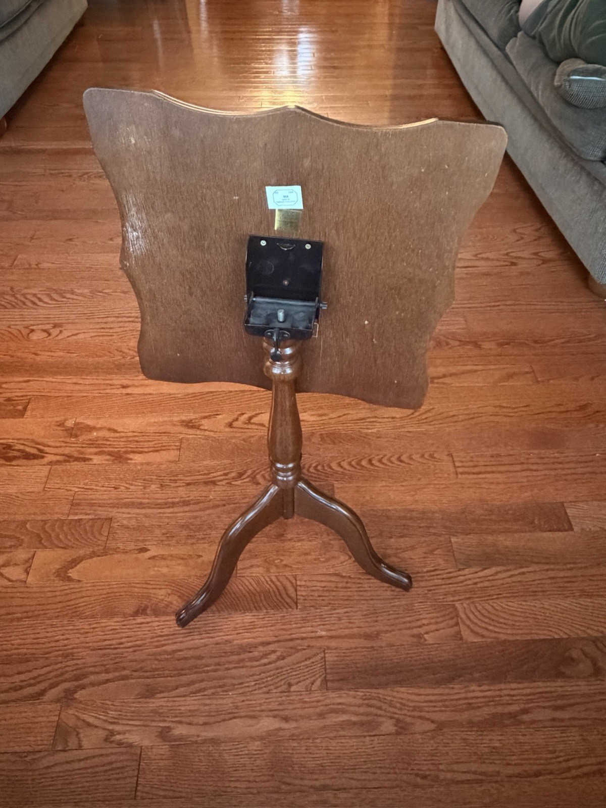 Vtg 1994 Bombay Company Wood Accent Tilt Square Side Table Plant Stand Folding