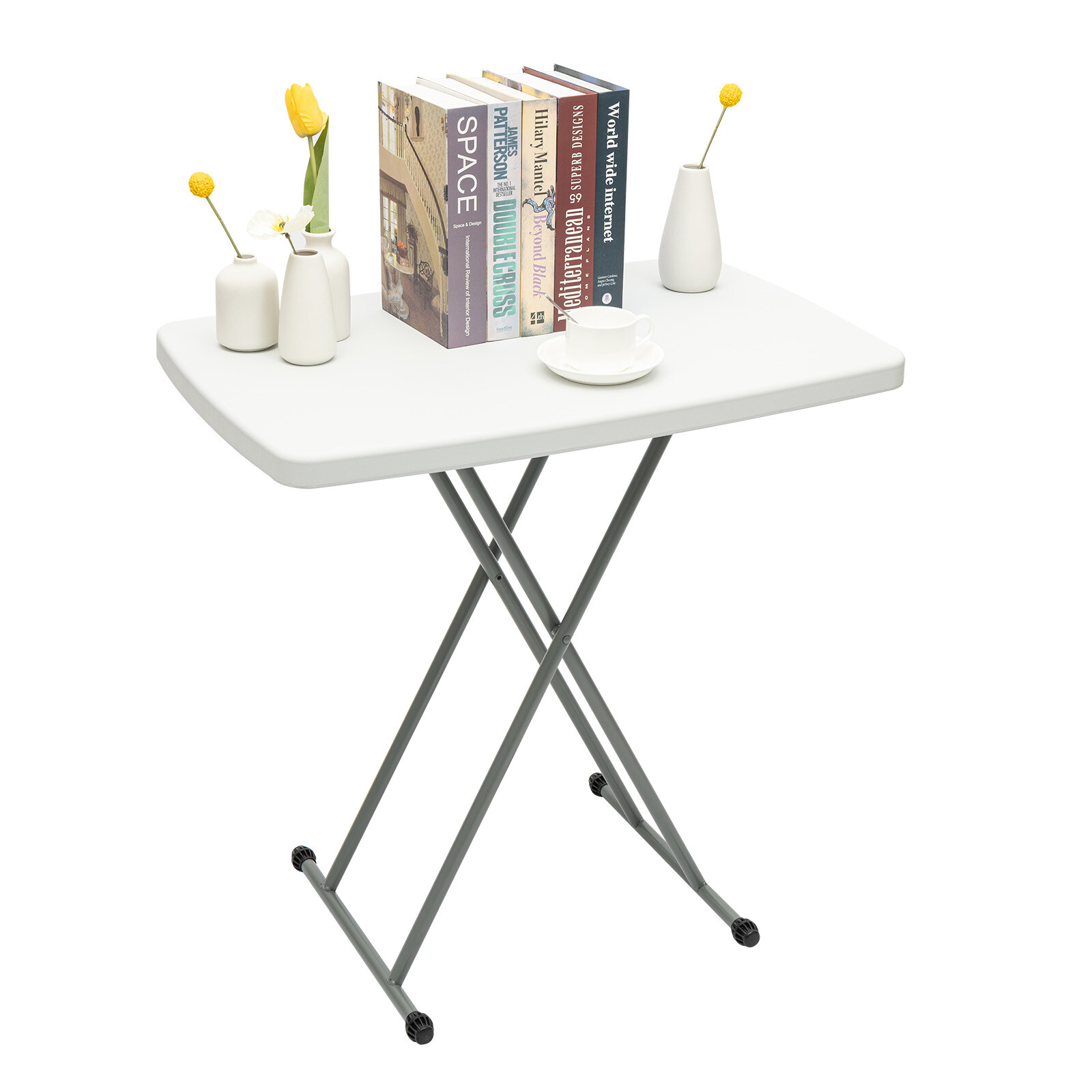 Portable Indoor Outdoor Folding Table Picnic Adjustable Height Camping Table