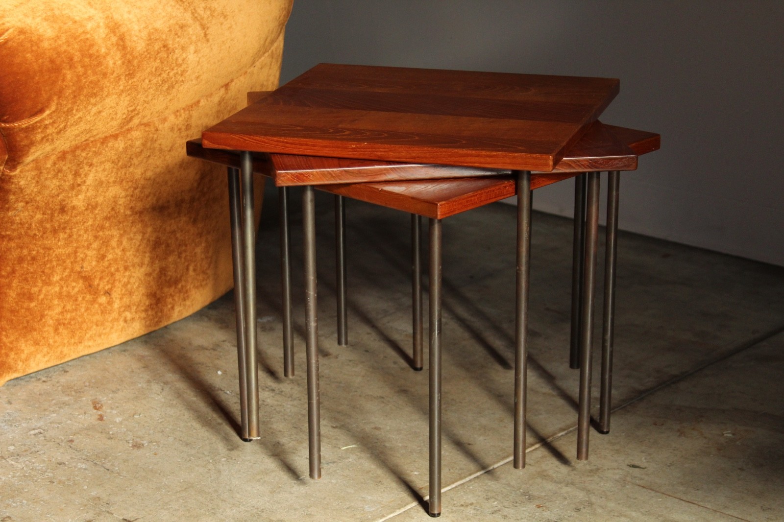 Peter Hvidt and Orla Molgaard Teak Stacking Tables, 1960s