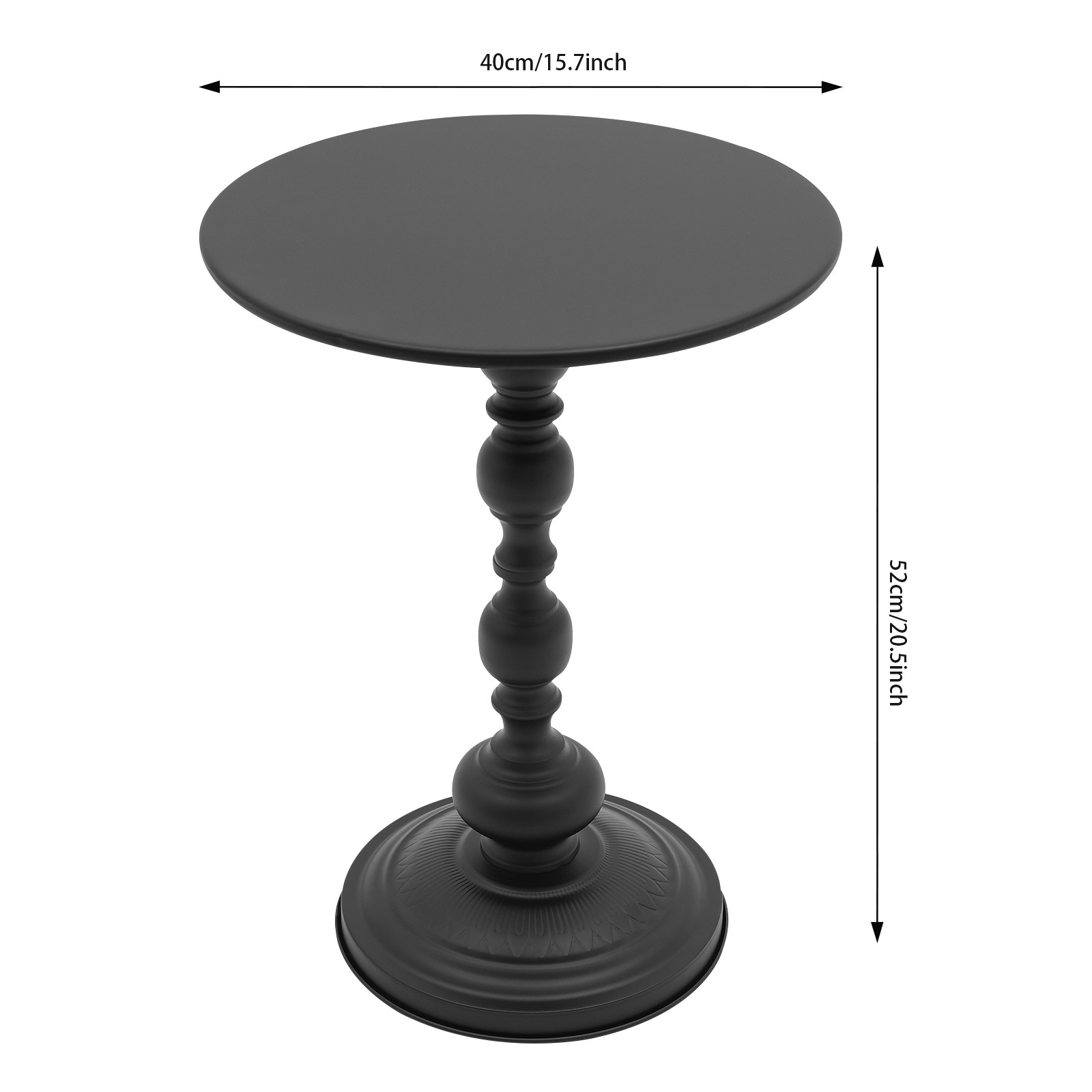 Retro Round Side Table – Durable Carbon Steel Accent Table for Home and Office