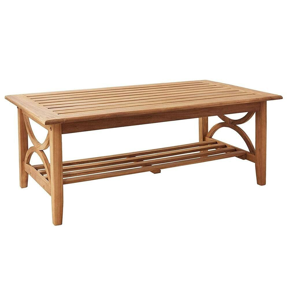 Kinsley Natural Teak Wood Outdoor Coffee Table