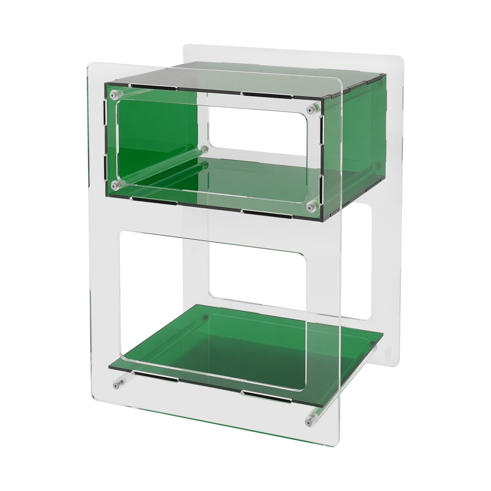 Acrylic Side Table, Acrylic Nightstand Green for Bedroom&Living Room Side Table