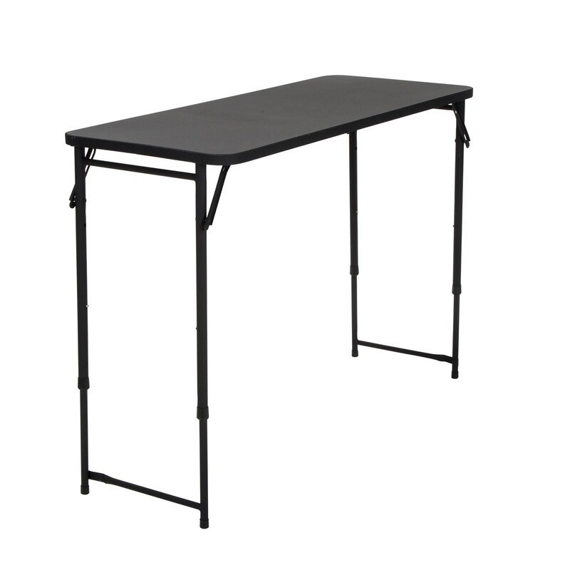 Adjustable Height Folding Table PVC Top Portable Outdoor Indoor Party Use