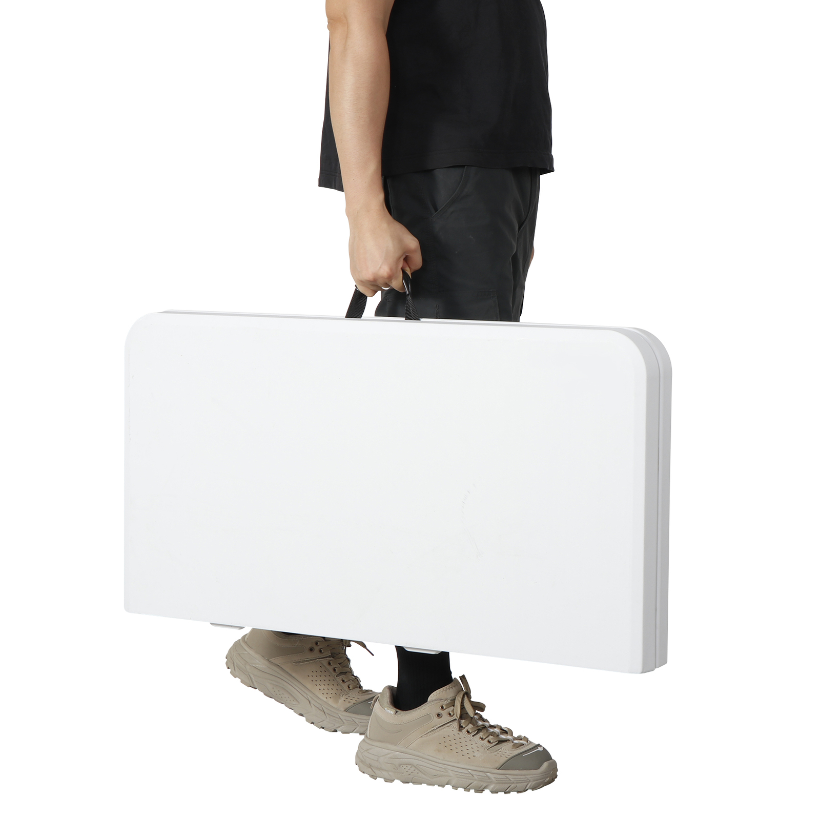 3 Foot Square Folding Card Table Indoor Outdoor Plastic Table w/Carrying Handle