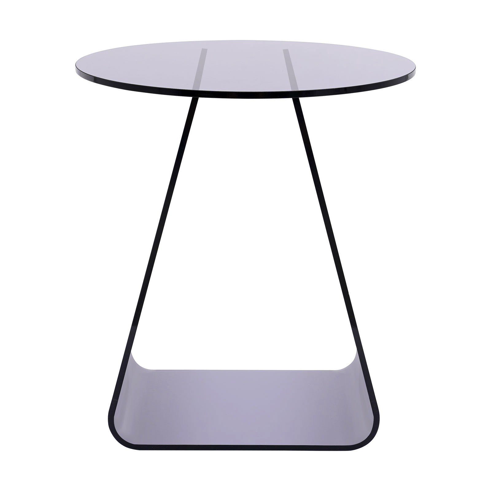 17.71in H Side Table Acrylic End Table Modern Nightstand Floorstand Coffee Desk