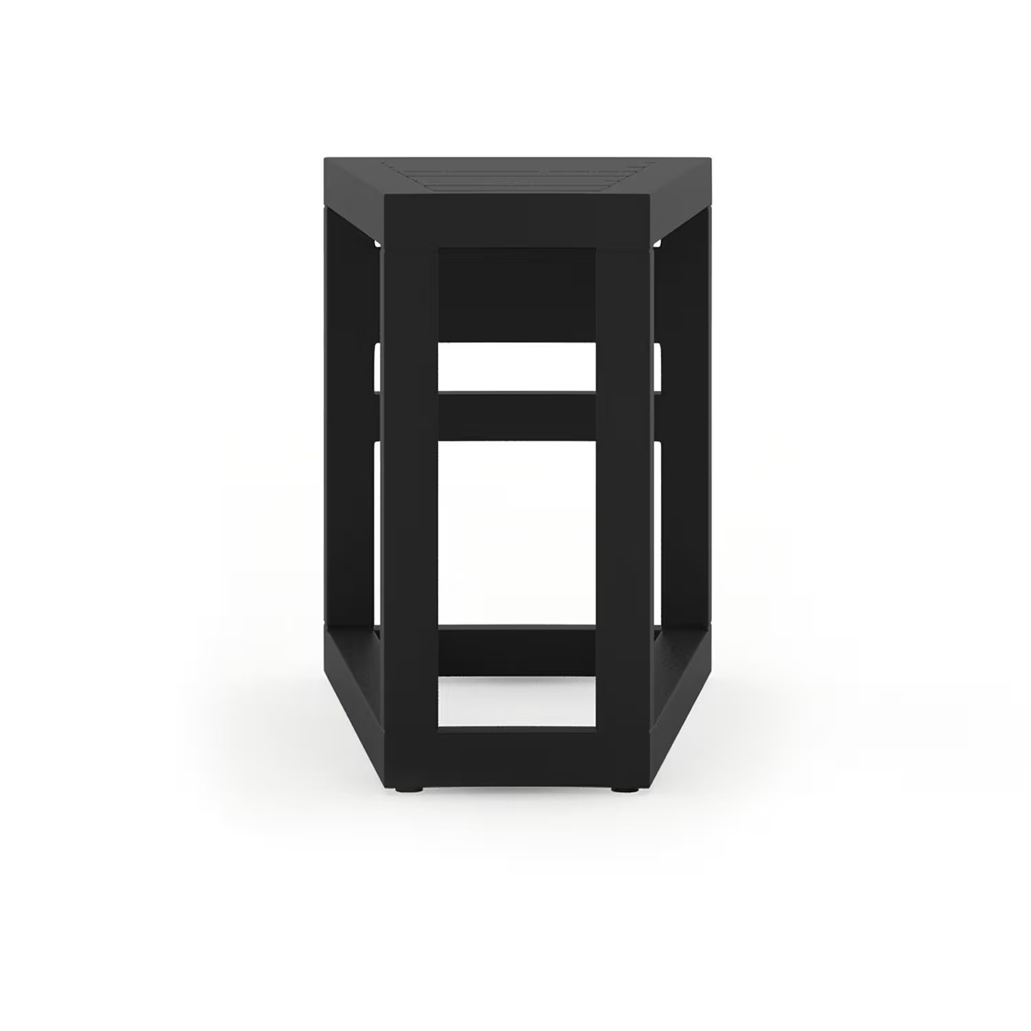 Misty Cove 32 Inch Black Aluminum Wedge End Table by Lakeview Outdoor Designs