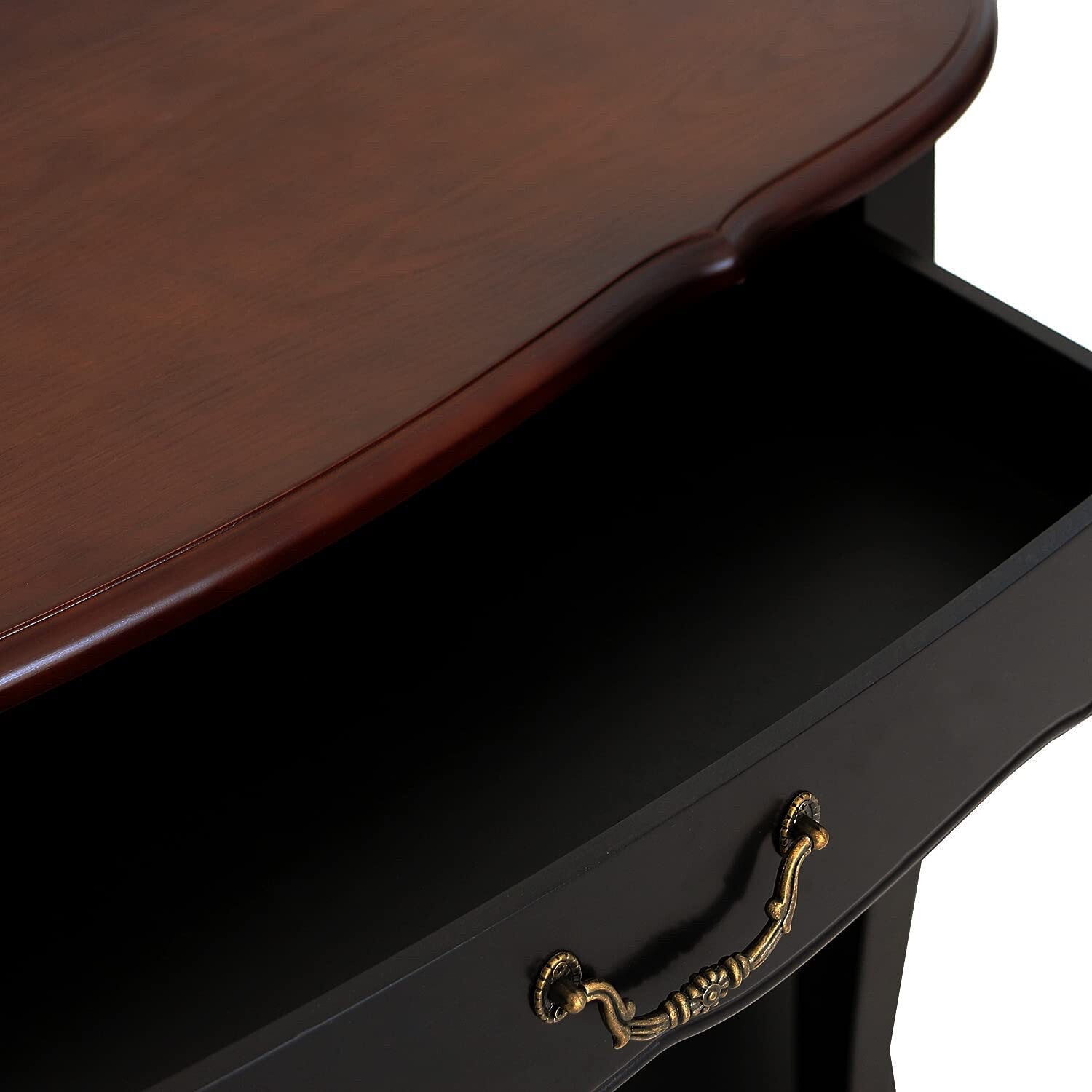 Wood Console Sofa Entry Table with Drawer & Shelf for Living Room Hallway Foyer