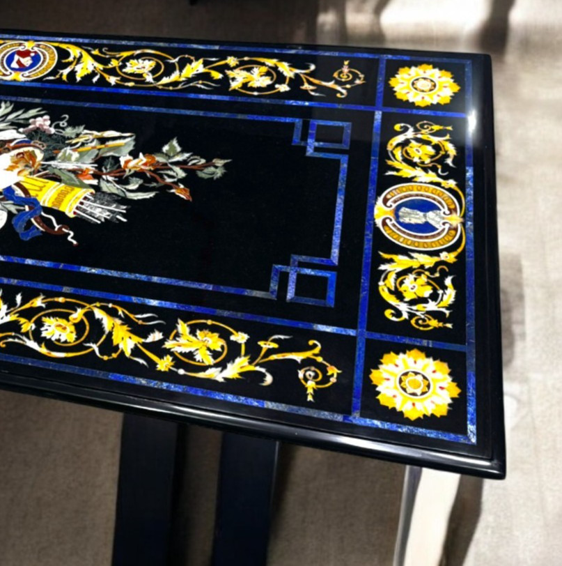 4ft x 2ft Beautiful Coffee Table Top Marble Inlaid Pietra Dura Floral Voge…