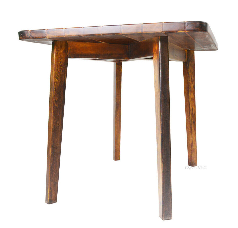 Nautical Dining & Kitchen Table 40″ Cedar Wood Chris Craft Deck Style Furniture