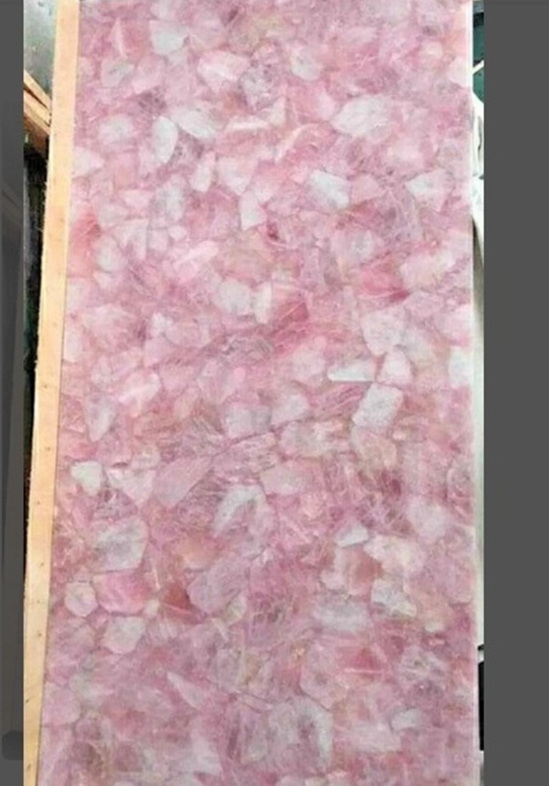 Rose Quartz Office Side Table , Pink Coffee Table Top , Epoxy Center Table Top