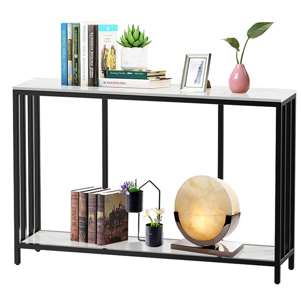 2 Tier Entryway Table Console Sofa Table Nature Beauty Stone Marble Console Desk