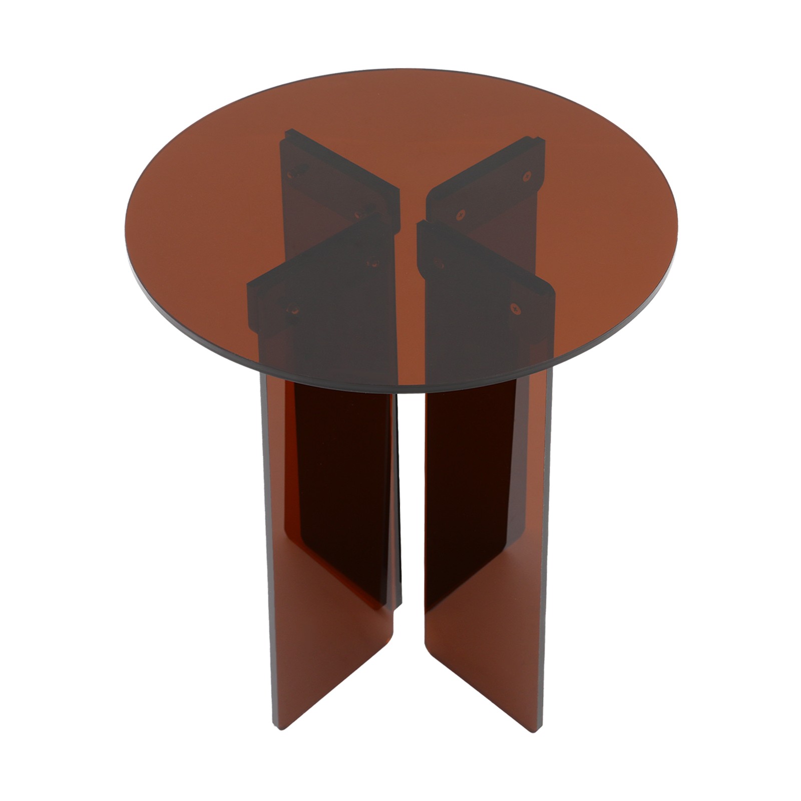 15.7in Minimalist Acrylic Coffee Table Round Side Table for Living Room, Office