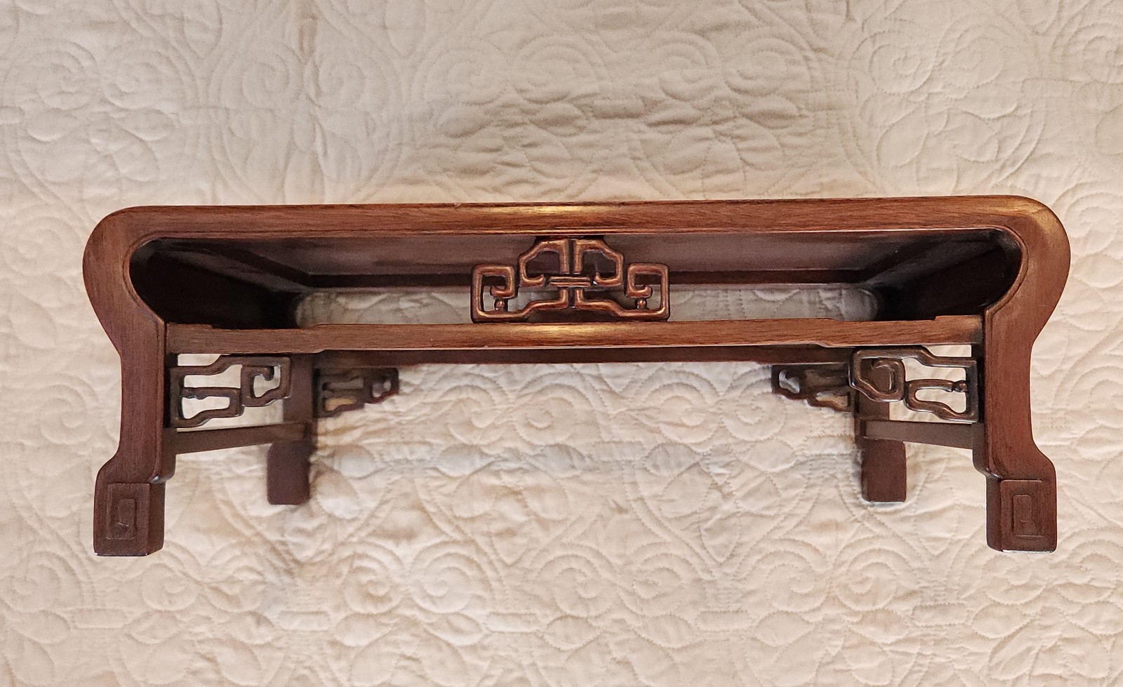 MCM Asian ROSEWOOD Rectangular Table Shrine Alter Bonsai Chestnut Brown 16.75″