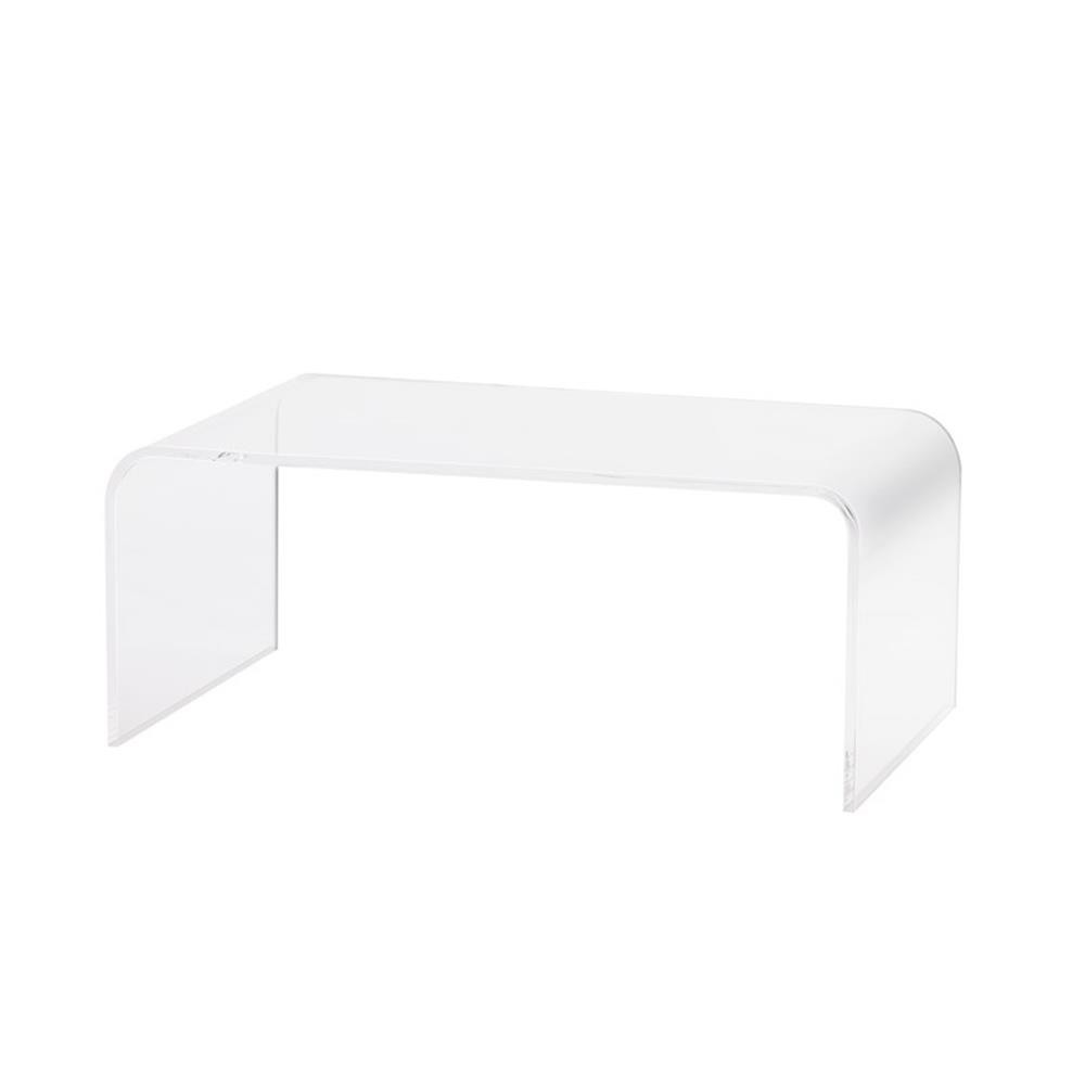 Modern Clear Acrylic Coffee Table (16” H X 39” L X 16” )