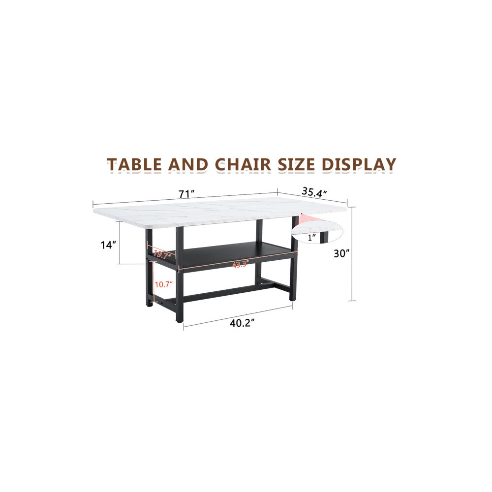 Dining Table Four-piece walnut veneer inlay With storage platform