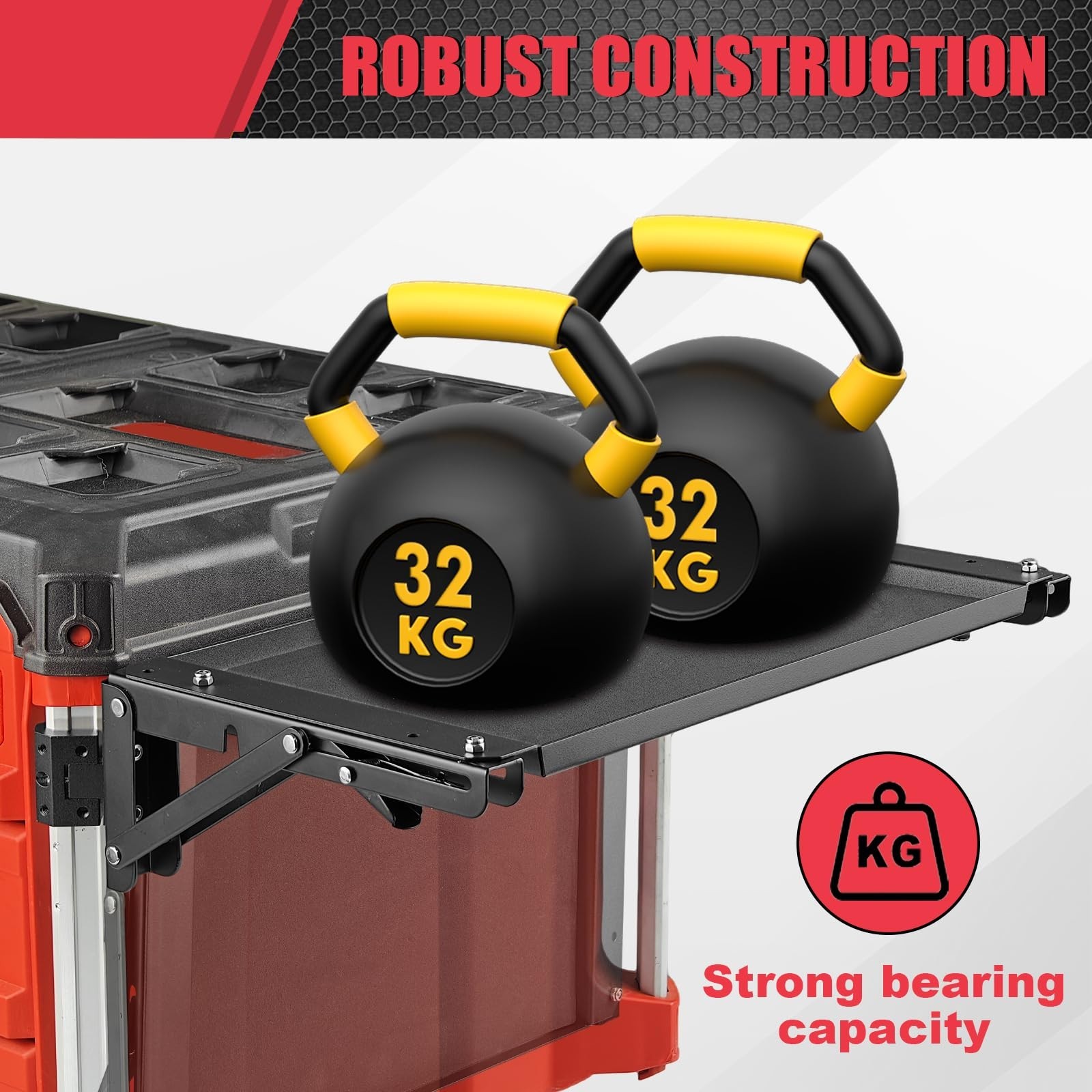 Folding Magnetic Side Table for Packout Toolbox – No-Drill Organizer & Tool Tray