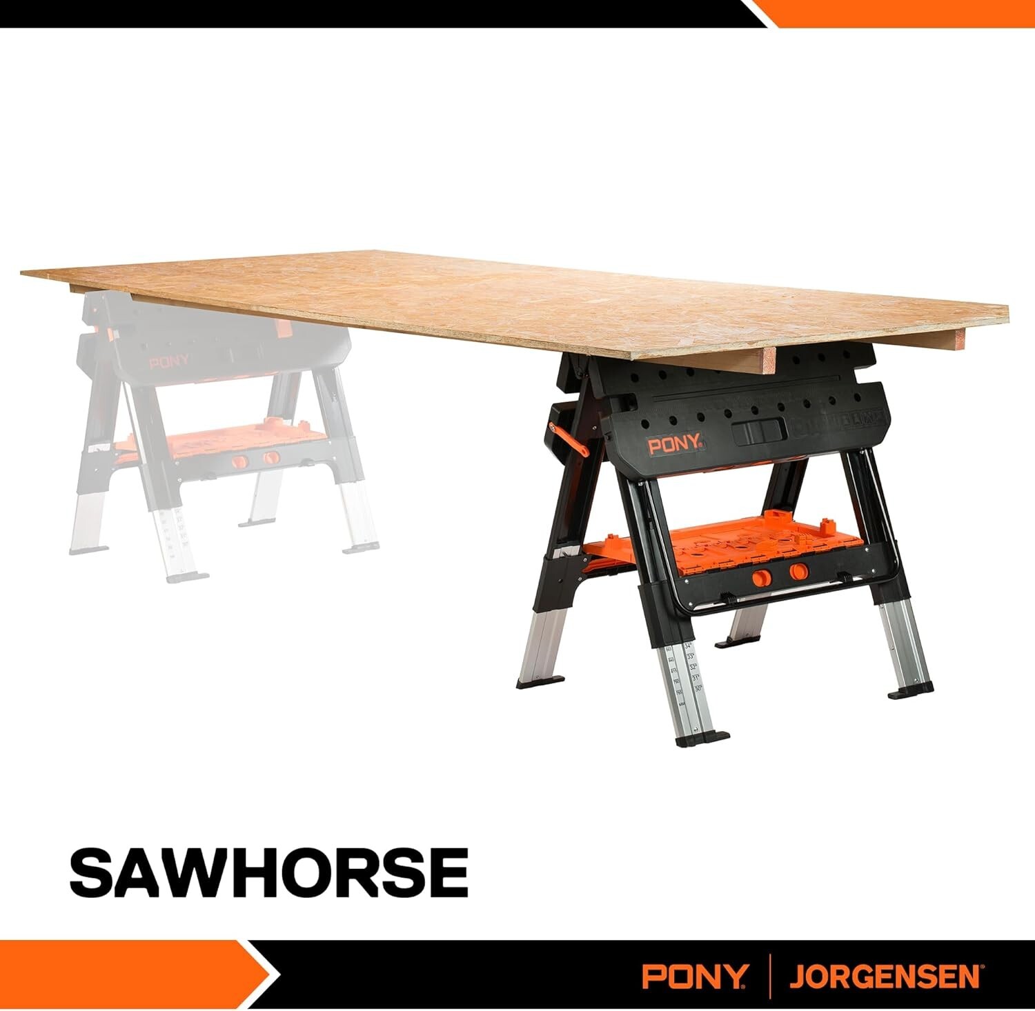 Portable Folding 2-in-1 Workbench & Sawhorse – Lightweight & Multifunctional