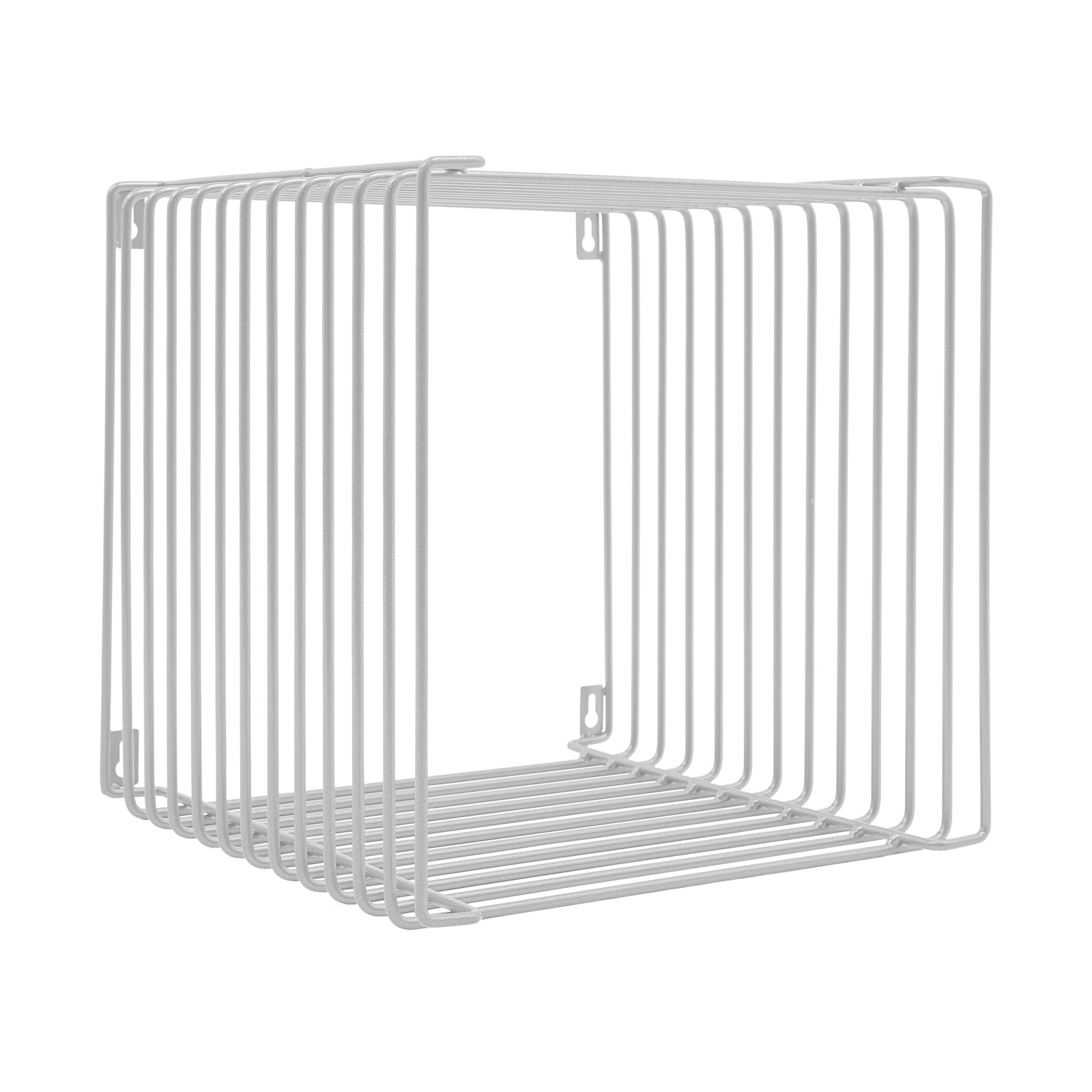 Side Table, Square Geometry Side Table, Linear Metal End Table