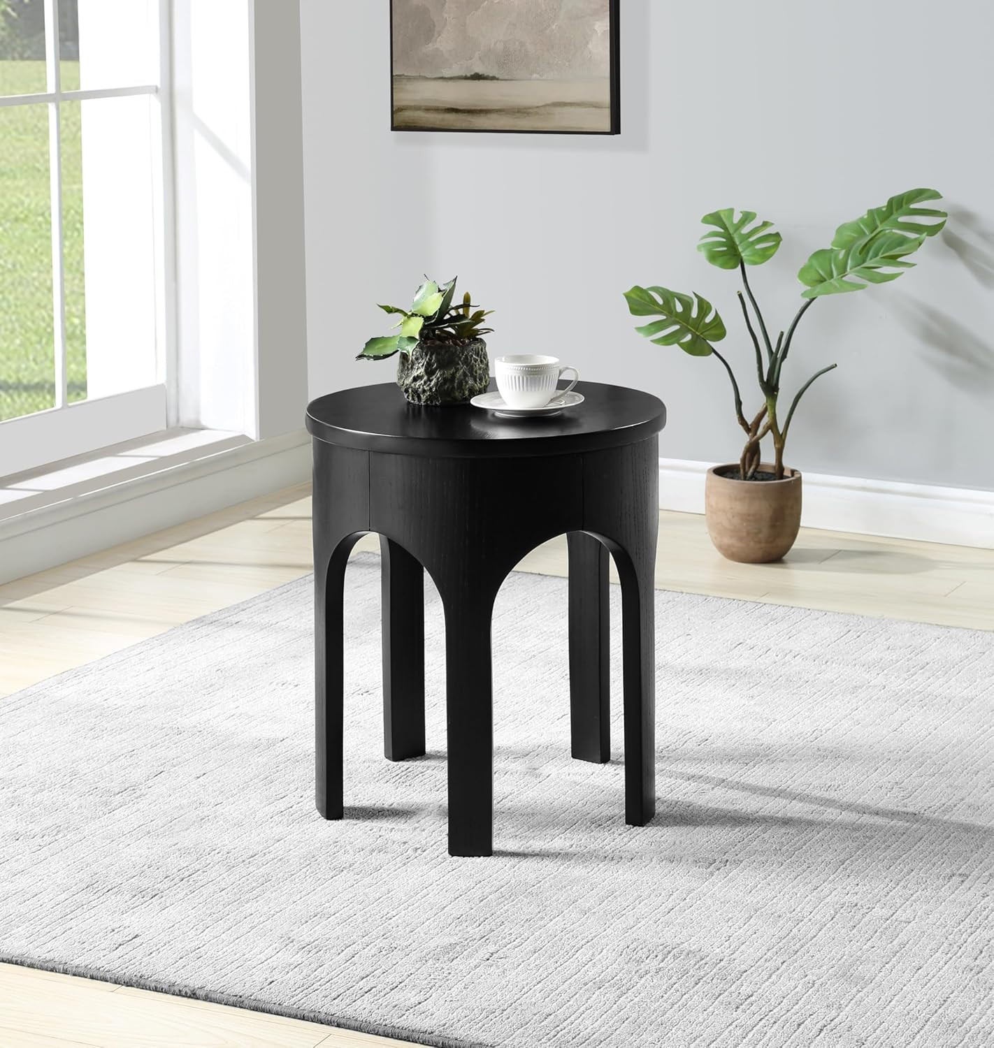 Art Deco Black Oak End Table – Westfield Collection 20″ x 22