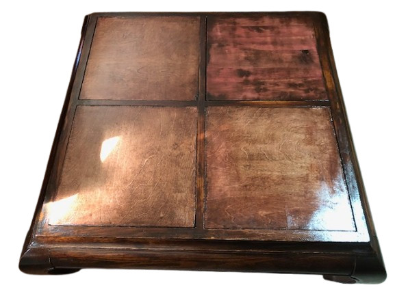 Lacquer Cedar & Oak Ming Style Chow Leg Table