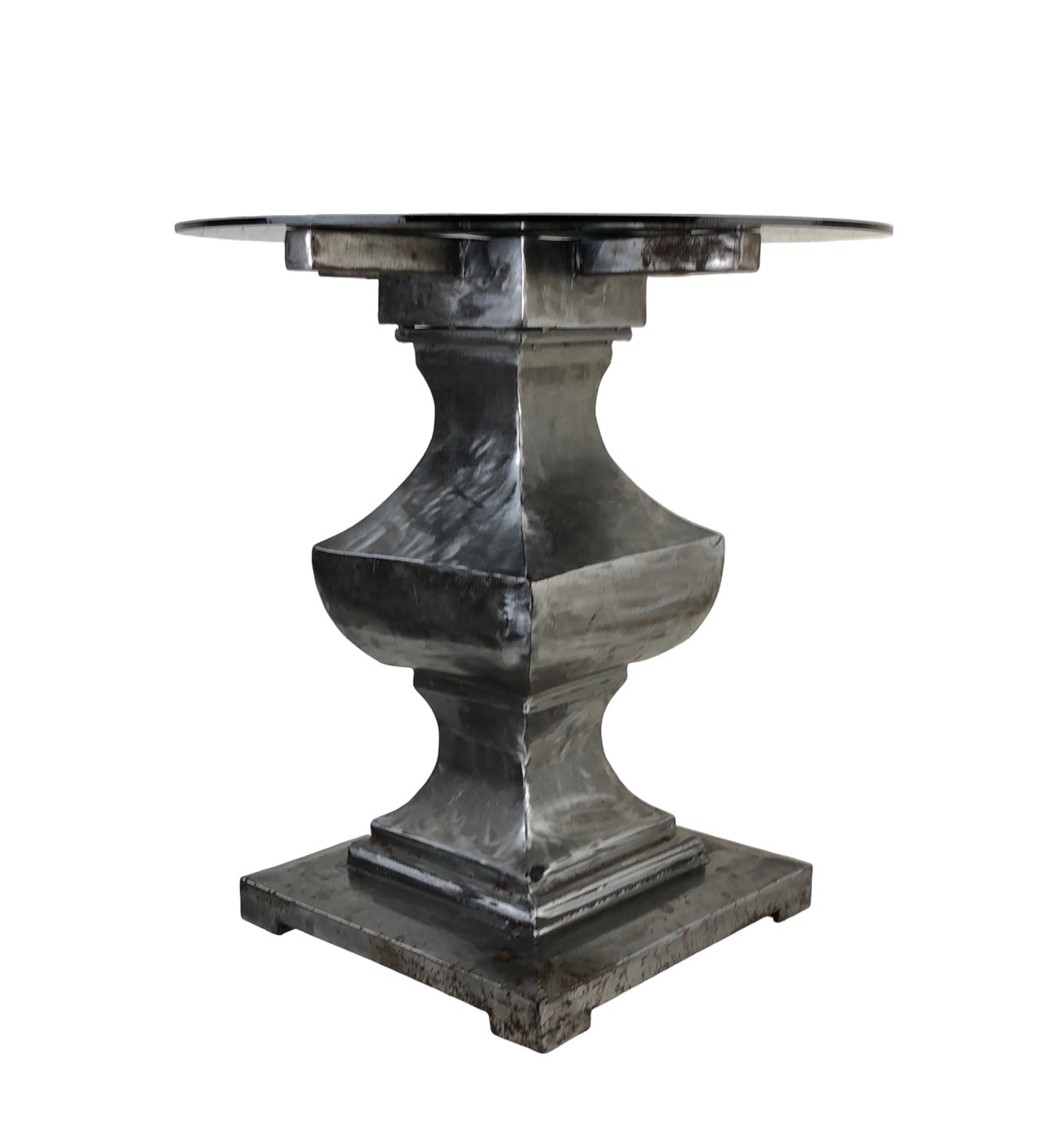 Metal Base Marble Top Pedestal Table Simple NO Top 20 x 20 x 20″