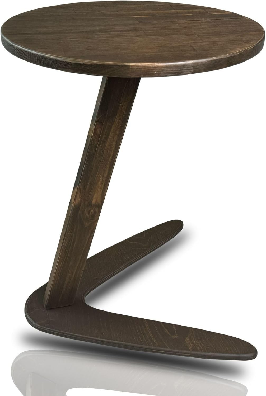 C-Shaped Handmade Solid Wood End Table Side Table Couches Sofa Tables Slide New