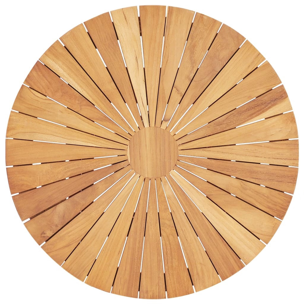 Folding Patio Table Ø 23.6″ Solid Teak Wood