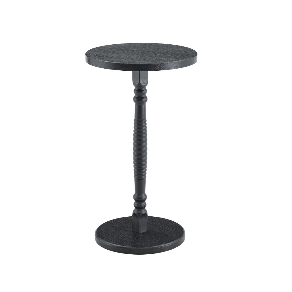 Round Coffee Table Side Table 2 Piece Set with Storage Shelf PVC Surface MDF