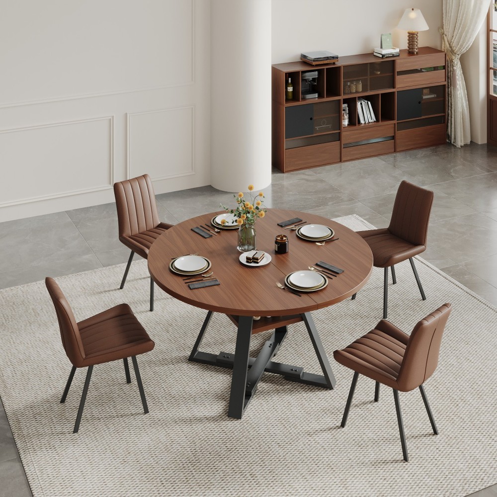 Round Dining Table Modern Kitchen Table Coffee Table for Dining Room/Living Room